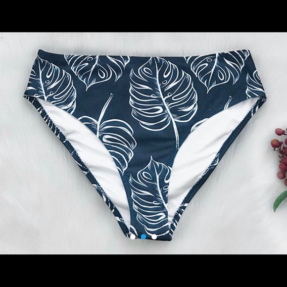 Leaf Print Bikini Bottom - Picture 1 of 6